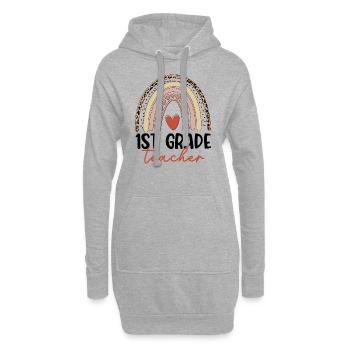 Thankful Teacher Love Fall Y'all Thanksgiving Girl - Hoodie-Kleid - Grau meliert - Vorne