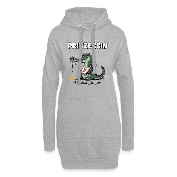 Carnaval Princesse Crocodile Drôle Cologne Alaaf - Sweat-shirt à capuche long Femme - gris chiné - Devant