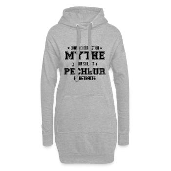 L homme idéal est pêcheur idée cadeau drôle - Sweat-shirt à capuche long Femme - gris chiné - Devant