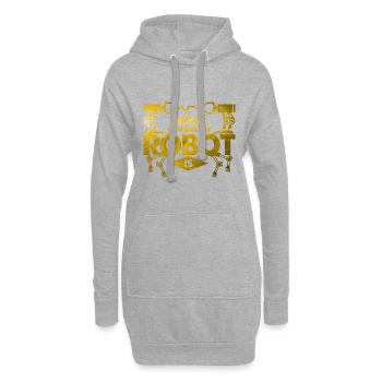 Robotik Ingenieur Lehrer Technik Geschenk - Hoodie-Kleid - Grau meliert - Vorne
