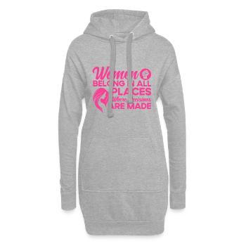 Feminismus Rechte der Frauen Feministisch Geschenk - Hoodie-Kleid - Grau meliert - Vorne
