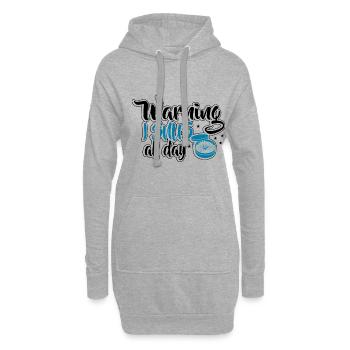 Snus rauchfrei Nichtraucher Nikotin Antiraucher - Hoodie-Kleid - Grau meliert - Vorne