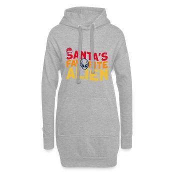 L’extraterrestre préféré du Père Noël, Alien Gesch - Sweat-shirt à capuche long Femme - gris chiné - Devant
