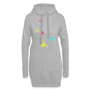 Billard symbol icon - Hoodie-Kleid - Grau meliert - Vorne