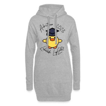 Abitur Abschluss 2023 Lebende LegEnte - Hoodie-Kleid - Grau meliert - Vorne