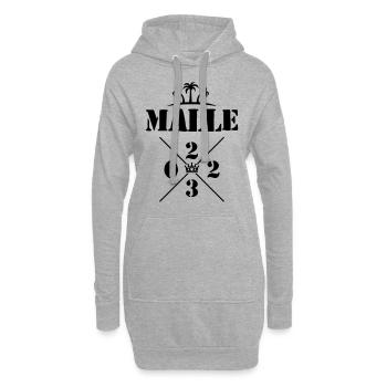 Malle 2023 - Sweat-shirt à capuche long Femme - gris chiné - Devant