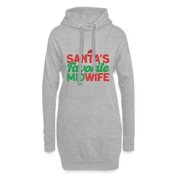Sage-femme obstétricienne Doula Gift - Sweat-shirt à capuche long Femme - gris chiné - Devant
