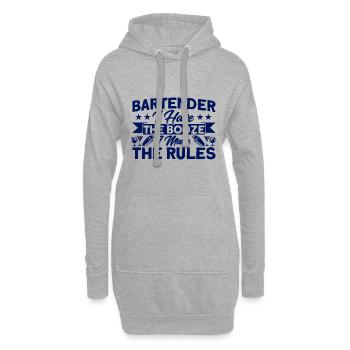 Cadeau de barman de service de serveur - Sweat-shirt à capuche long Femme - gris chiné - Devant