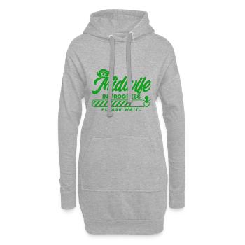 Doula Obstétricien Cadeau - Sweat-shirt à capuche long Femme - gris chiné - Devant