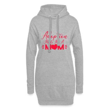 Parents d’accueil Adoption d’enfants Parents adoptifs - Sweat-shirt à capuche long Femme - gris chiné - Devant