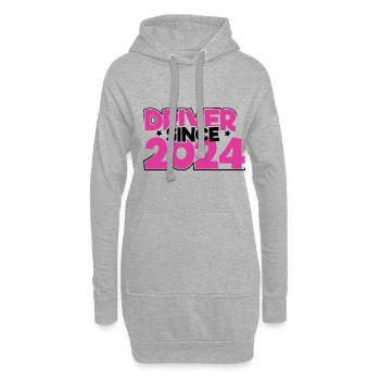 Führerschein 2024 Fahrprüfung Führerscheinprüfung - Hoodie-Kleid - Grau meliert - Vorne