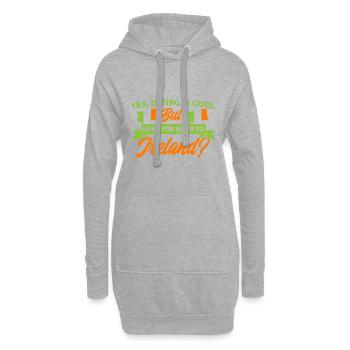 Irische Flagge Irland Irische Wurzeln Geschenk - Hoodie-Kleid - Grau meliert - Vorne