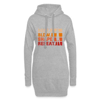 Glasblasen Glasbläser Glasbläser Geschenk - Hoodie-Kleid - Grau meliert - Vorne
