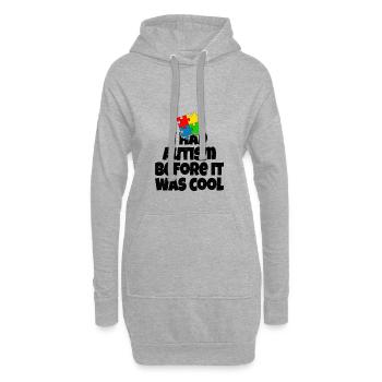 I had Autism before it was cool - Hoodie-Kleid - Grau meliert - Vorne