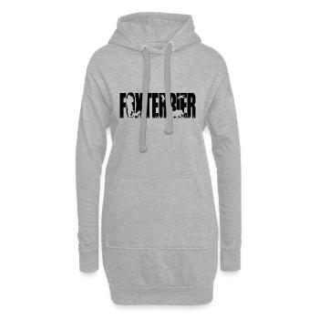 FOXTERRIER glatthaar Jagdhund Jagdhunde Wilsigns - Hoodie-Kleid - Grau meliert - Vorne