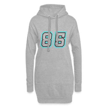 85 nombre symbole - Sweat-shirt à capuche long Femme - gris chiné - Devant