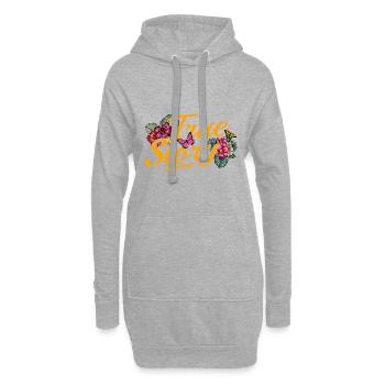 Jésus inspirant chrétien Don de Dieu - Sweat-shirt à capuche long Femme - gris chiné - Devant