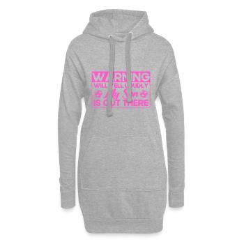 Fußball Mama Sohn Mutter Geschenk - Hoodie-Kleid - Grau meliert - Vorne