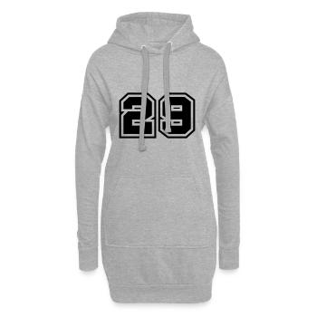 29 Zahl symbol - Hoodie-Kleid - Grau meliert - Vorne