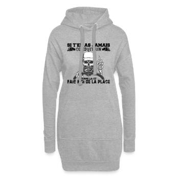 Camion | transport routier citation homme - Sweat-shirt à capuche long Femme - gris chiné - Devant
