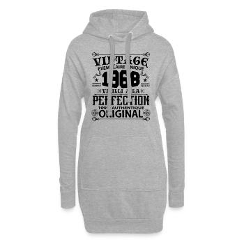 1968 Vintage Anniversaire 1968 original birthday - Sweat-shirt à capuche long Femme - gris chiné - Devant