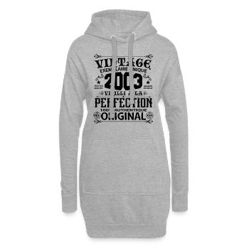 2003 Vintage Anniversaire 2003 original birthday - Sweat-shirt à capuche long Femme - gris chiné - Devant