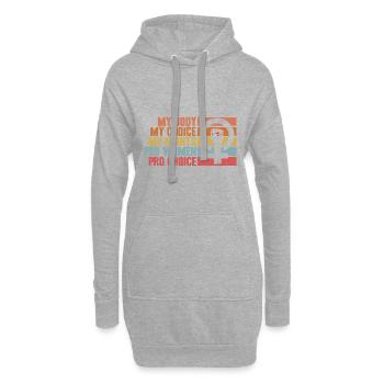 Feminismus Rechte der Frauen Feministisch Geschenk - Hoodie-Kleid - Grau meliert - Vorne