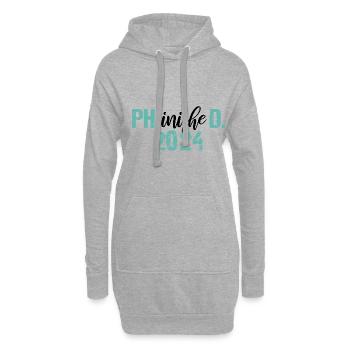 Docteur 2024 Graduation Philistin Dissertation Phd - Sweat-shirt à capuche long Femme - gris chiné - Devant