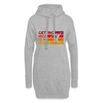 Athlétisme saut à la perche Cadeau - Sweat-shirt à capuche long Femme - gris chiné - Devant