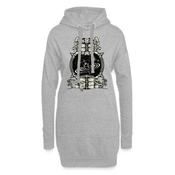 Qwazar Ton LOGO - Hoodie-Kleid - Grau meliert - Vorne