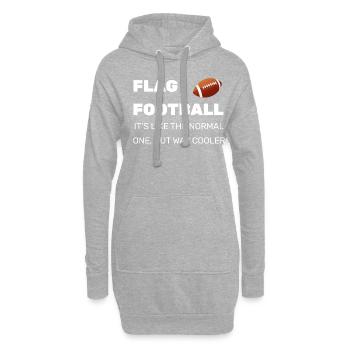 Flag Football Geschenk - Hoodie-Kleid - Grau meliert - Vorne