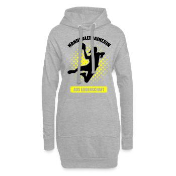 Bester Handballtrainer der Welt - Hoodie-Kleid - Grau meliert - Vorne