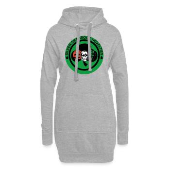 Nouveautés Silver Shamrock - Sweat-shirt à capuche long Femme - gris chiné - Devant