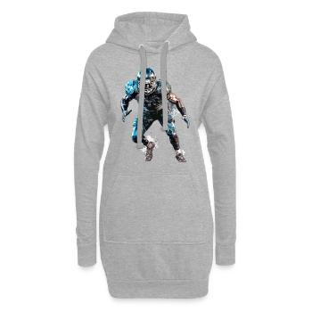 American Football Spieler USA Sport Splash - Hoodie-Kleid - Grau meliert - Vorne