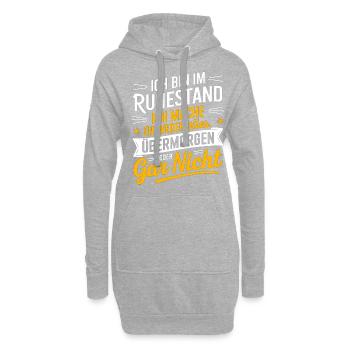 Ich Bin Im Ruhestand Rente Entweder Alles - Hoodie-Kleid - Grau meliert - Vorne