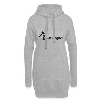 Tailleur de pierre 3000 - Sweat-shirt à capuche long Femme - gris chiné - Devant