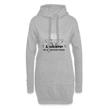 Lackierer tanzen und zelebrieren - Hoodie-Kleid - Grau meliert - Vorne