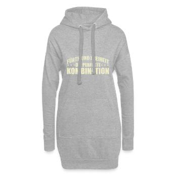 Fürth Und Freiheit Die Perfekte Kombination Heimat - Hoodie-Kleid - Grau meliert - Vorne