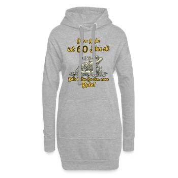 Dieser Angler ist 60 Jahre Geburtstag RAHMENLOS G - Hoodie-Kleid - Grau meliert - Vorne
