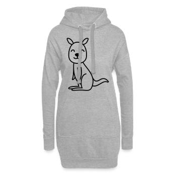 Kangaroo Comic - Hoodie-Kleid - Grau meliert - Vorne