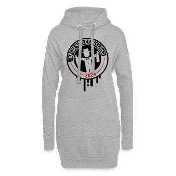 Enterrement de vie de garçon 2024 - Sweat-shirt à capuche long Femme - gris chiné - Devant