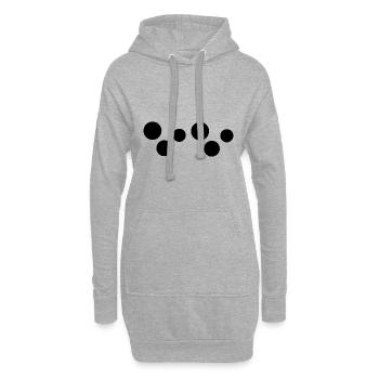 Six cercles en forme de cercle - Sweat-shirt à capuche long Femme - gris chiné - Devant