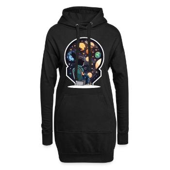 Historische Reise: Monumentale Geschichte - Hoodie-Kleid - Schwarz - Vorne