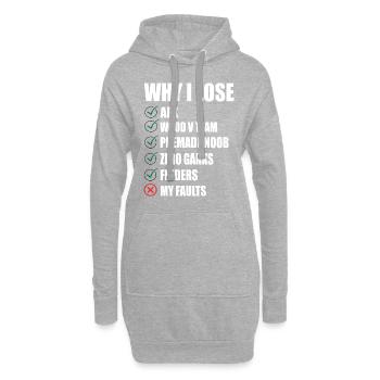 WARUM VERLIEREN TSHIRT - MERCH OF LEGENDS - Hoodie-Kleid - Grau meliert - Vorne