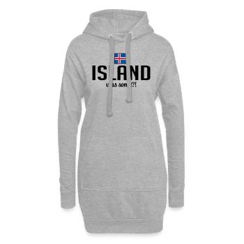 Islande quoi d’autre dire vacances en Scandinavie - Sweat-shirt à capuche long Femme - gris chiné - Devant