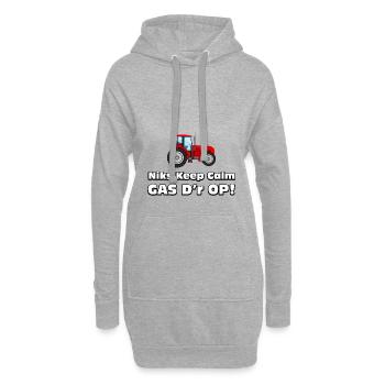 Bauer - Nichts Ruhiges, Gas drauf! Bauern Traktor - Hoodie-Kleid - Grau meliert - Vorne