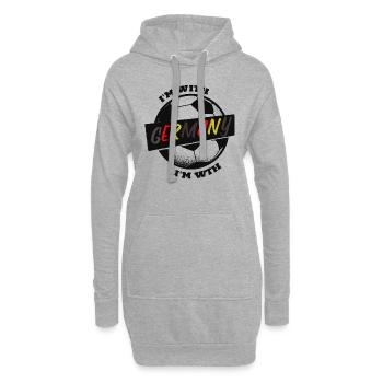 Fußball Nationalmannschaft I'm With Germany - Hoodie-Kleid - Grau meliert - Vorne