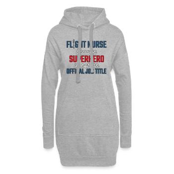 Flight Nurse Superhero Luftrettung - Hoodie-Kleid - Grau meliert - Vorne