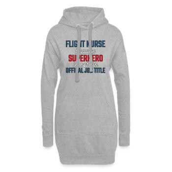 Flight Nurse Superhero Luftrettung - Hoodie-Kleid - Grau meliert - Vorne