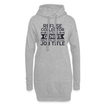 Refuse collector Genius - Hoodie-Kleid - Grau meliert - Vorne